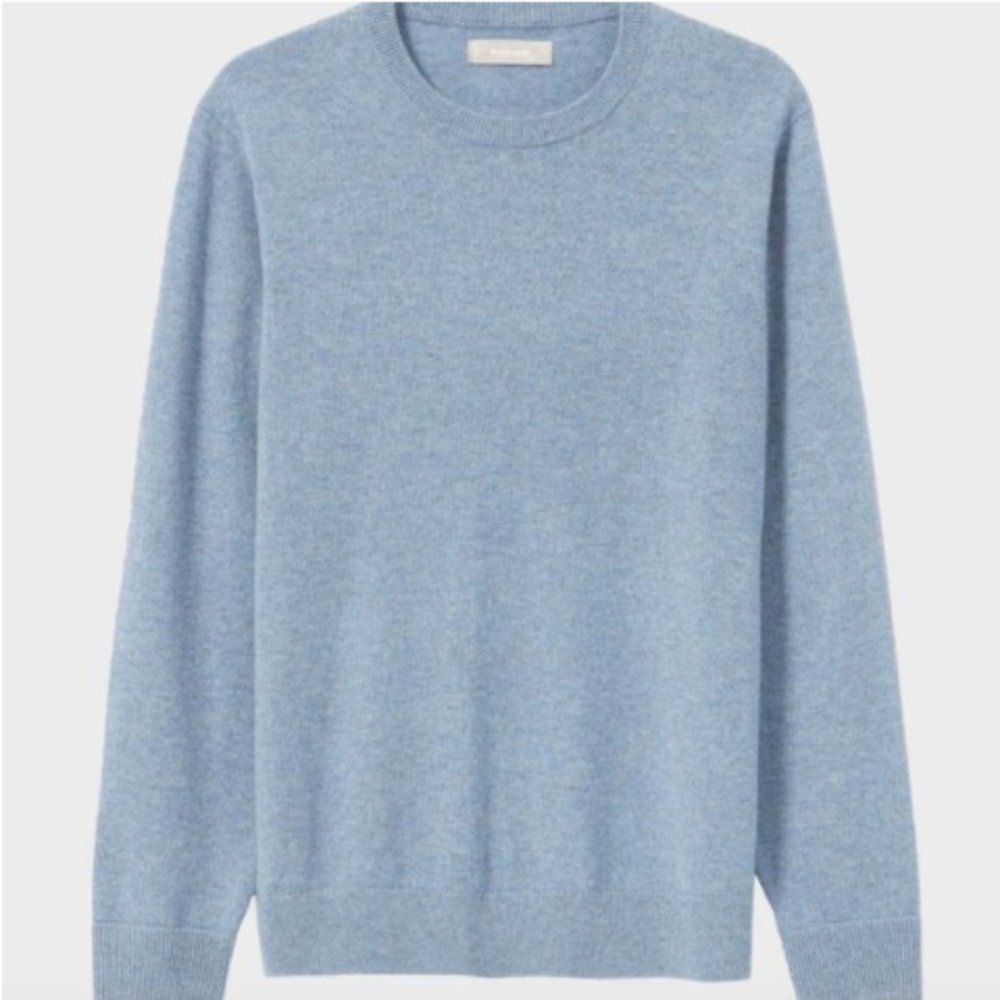 Everlane Cashmere Crew Sweater - Light Blue - Size Small